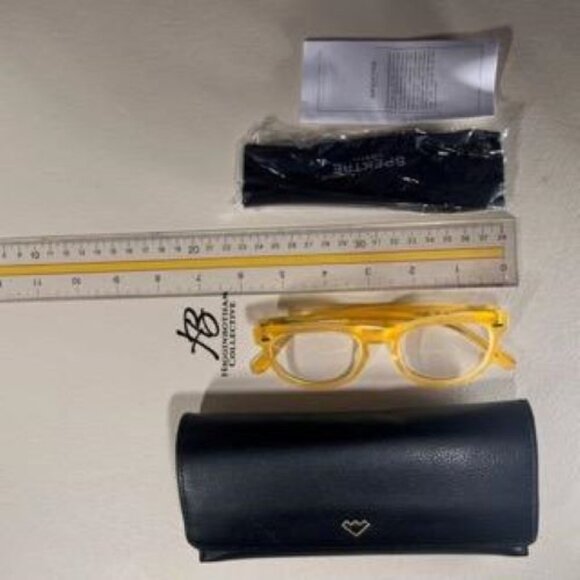 SPEKTRE MEMENTO AUDERE SEMPER ACETATE EYEGLASS FRAMES YELLOW 51-20-150 NEW* - Picture 4 of 16